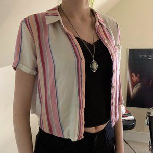 Cropped Button Up Shirt
